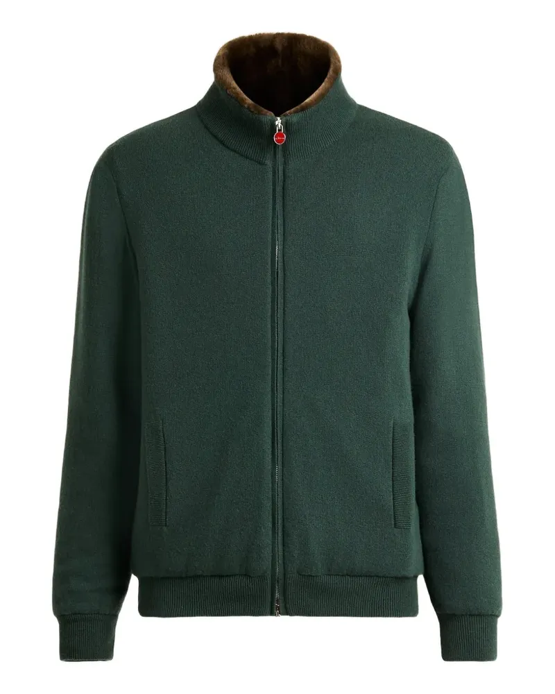 Kiton Cardigan aus Kaschmir mit Shearling-Futter - Grün Grün