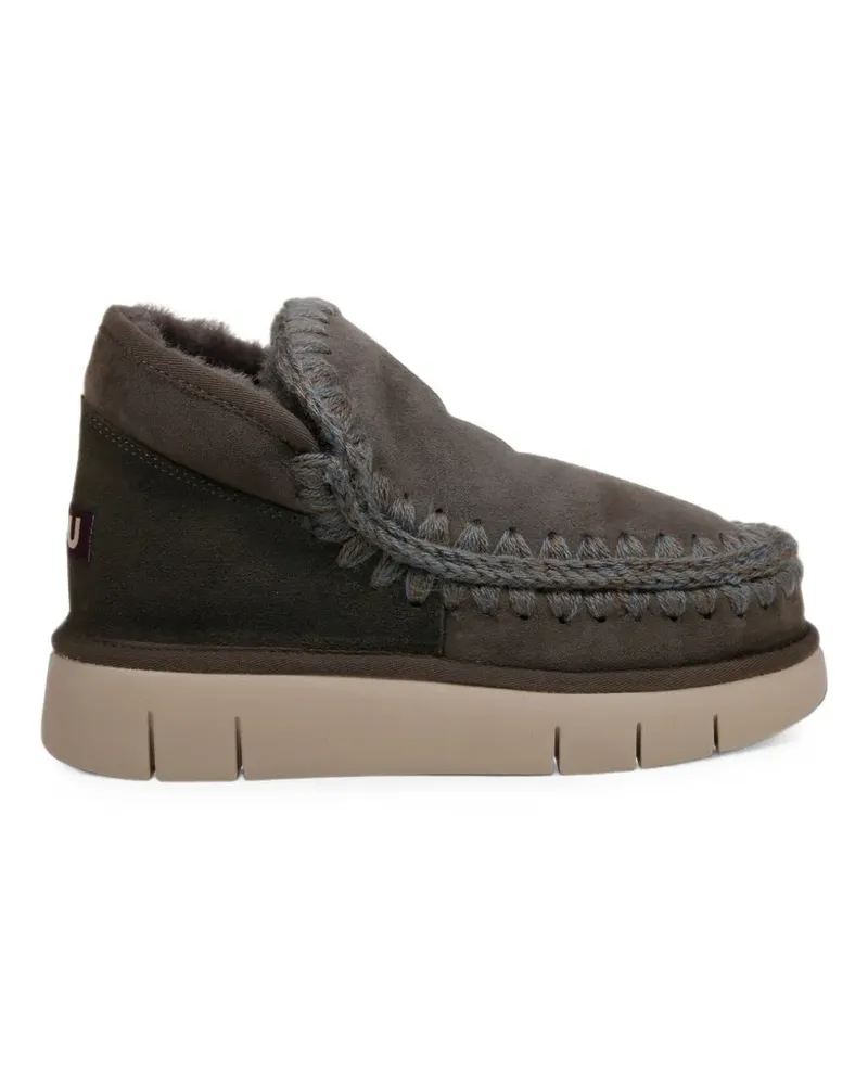 Mou Eskimo Bounce crochet-trim ankle boots - Grün Grün
