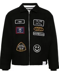 Neighborhood Jacke mit Logo-Patch Schwarz