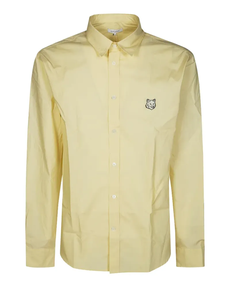Kitsuné Fox Head patch shirt - Gelb Gelb