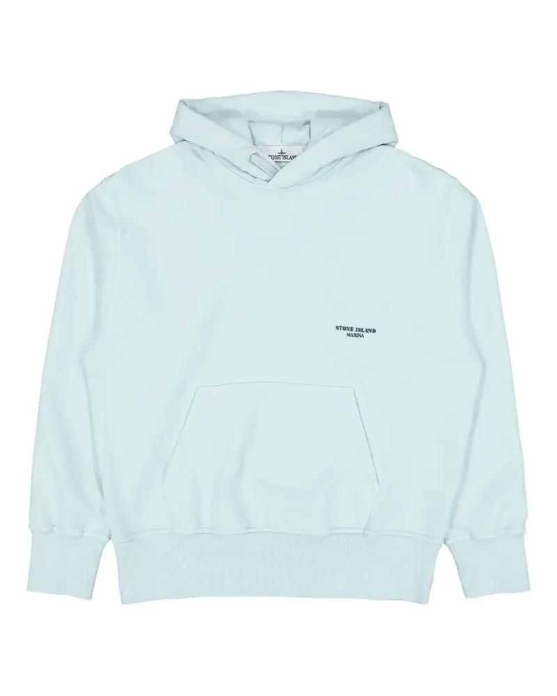Stone Island Marina Hoodie mit Kängurutasche - Blau Blau