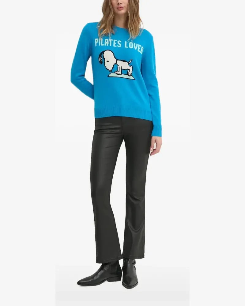 MC2 Saint Barth Gerippter Pullover mit Snoopy-Print - Blau Blau