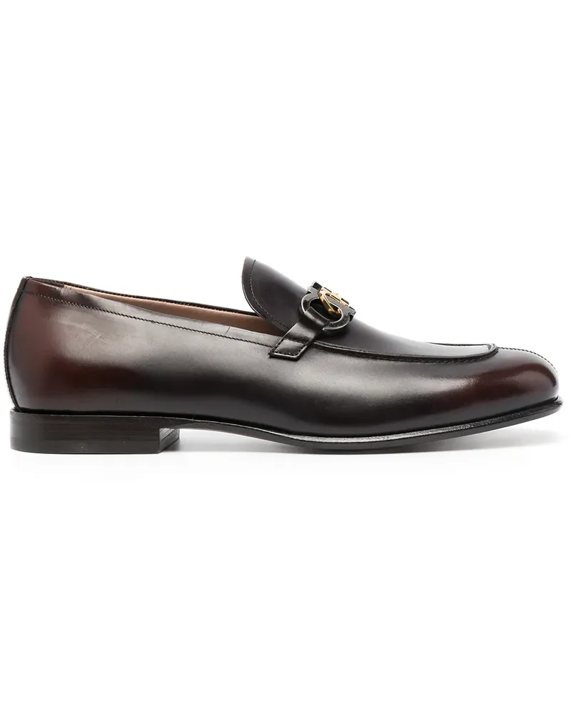Ferragamo Loafer mit eckiger Kappe - Schwarz Schwarz