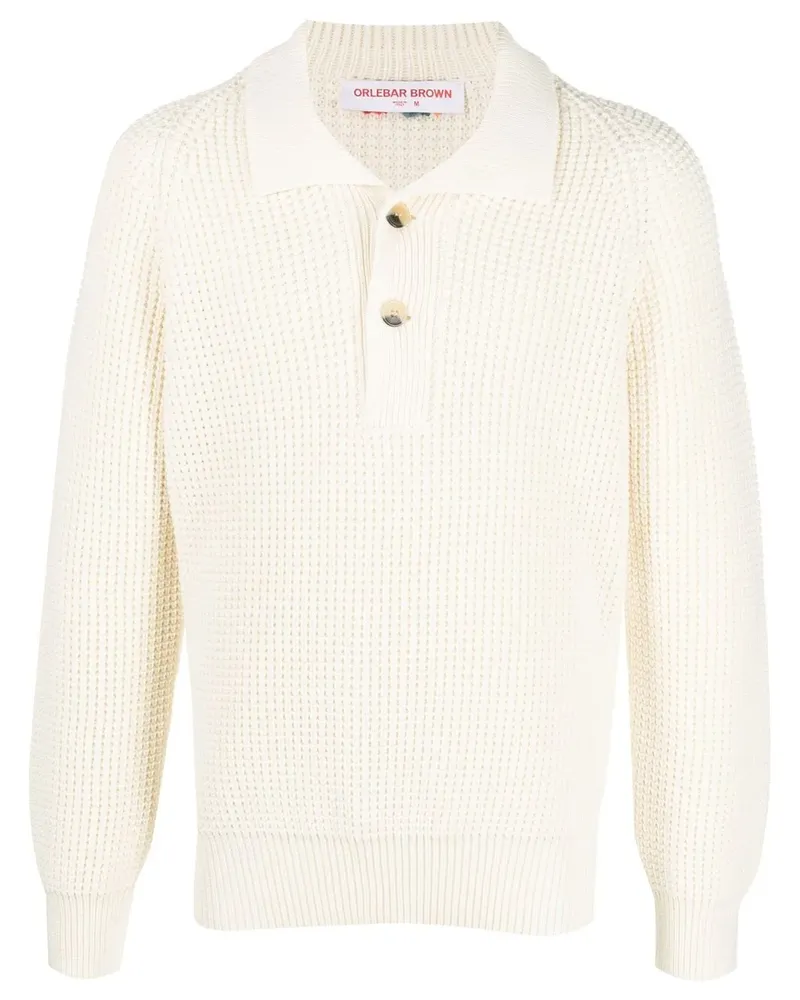 Orlebar Brown Hindscarth Pullover mit Umlegekragen - Nude Nude