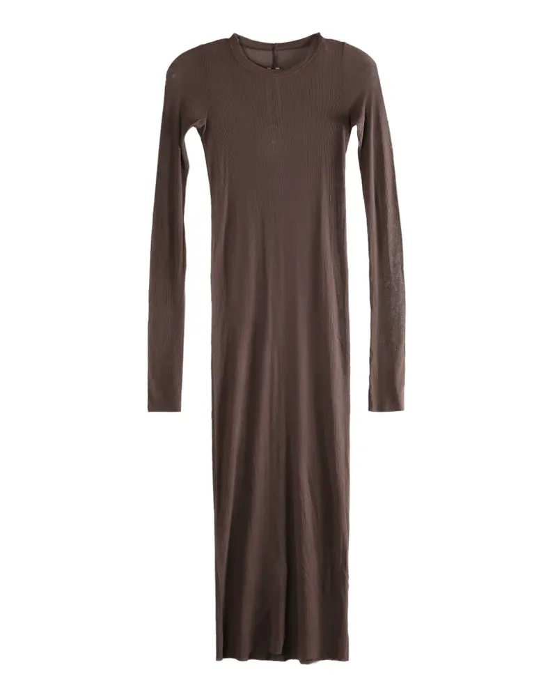 Rick Owens long-sleeved ribbed midi dress - Braun Braun