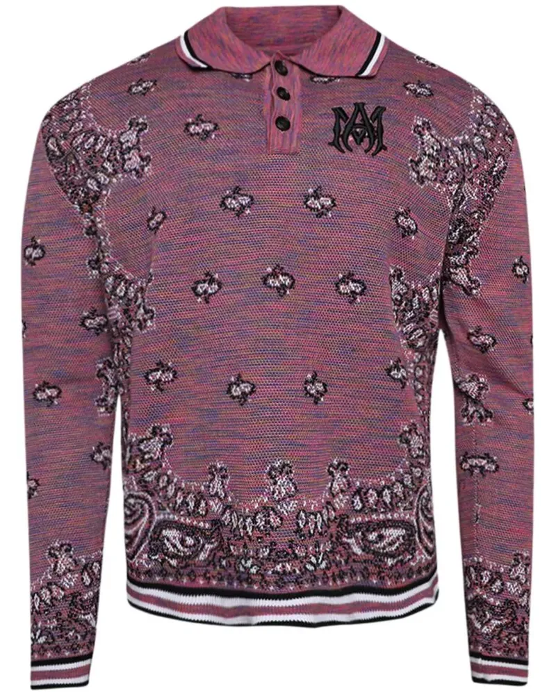 Amiri Poloshirt mit Bandana-Print - Violett Violett