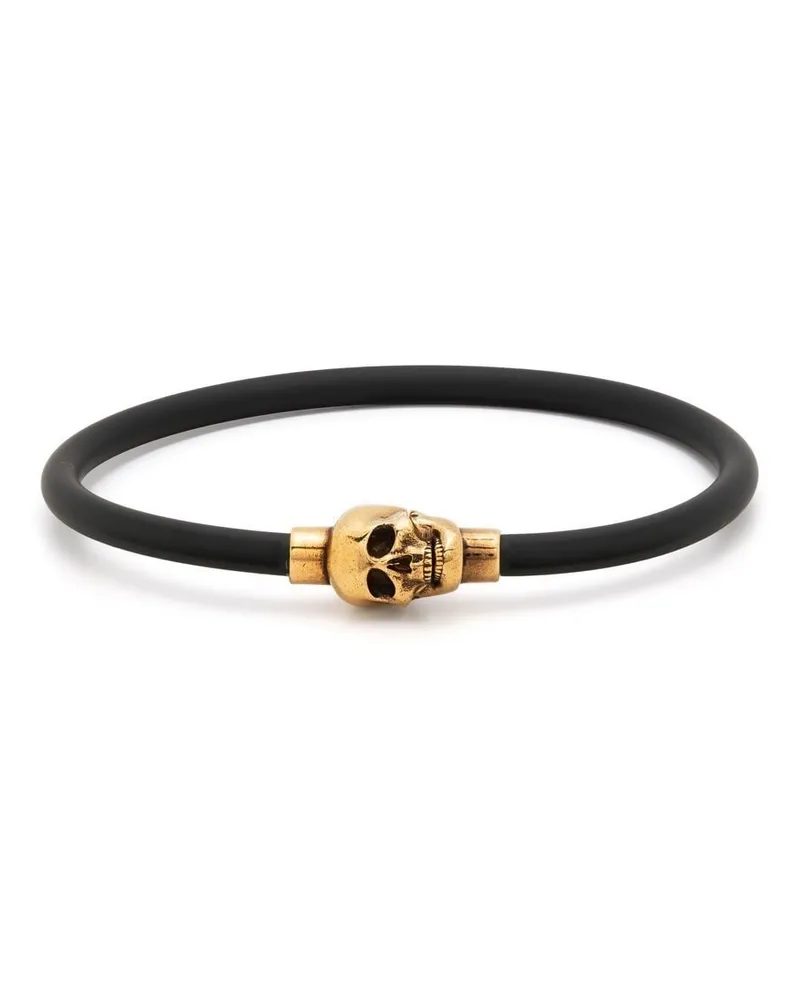 Alexander McQueen Armband mit Totenkopf-Anhänger - Schwarz Schwarz