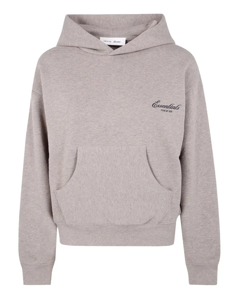 Fear of God logo-detail hoodie - Braun Braun