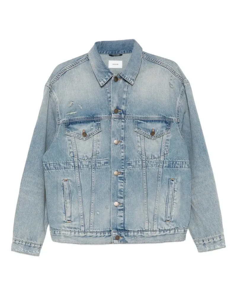 Haikure Clay Broken Celestial distressed buttoned jacket - Blau Blau
