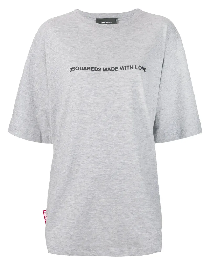Dsquared2 Made with Love' Oversized-T-Shirt - Grau Grau