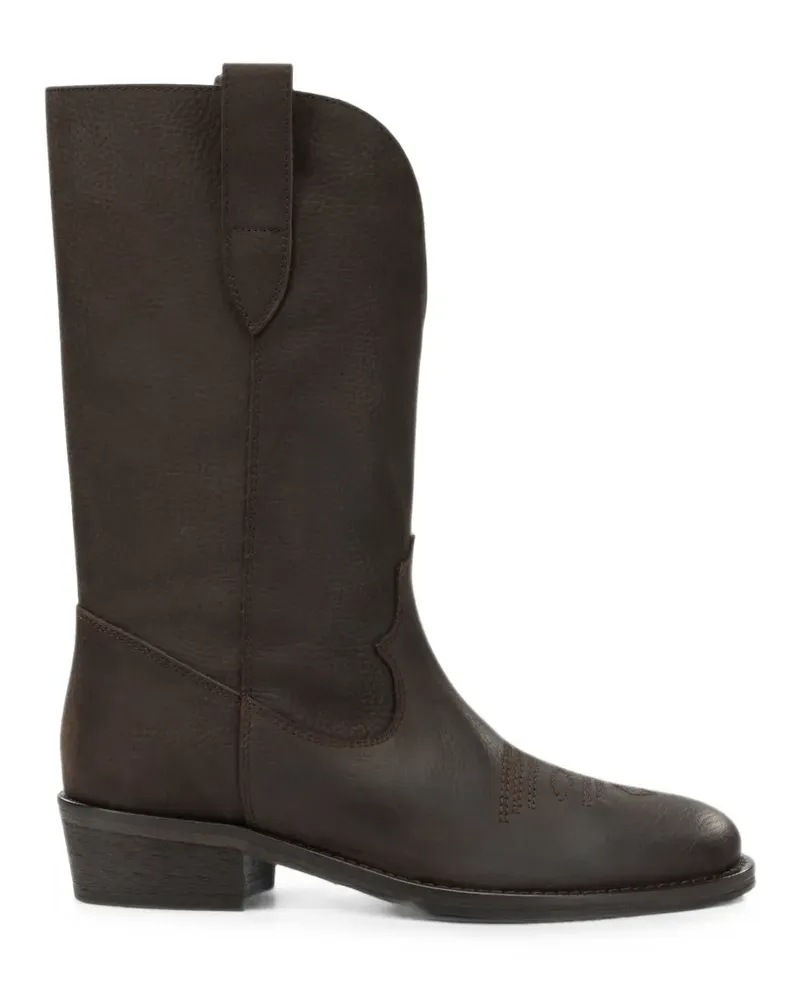 Via Roma 15 Cowboystiefel mit Einsätzen - Braun Braun