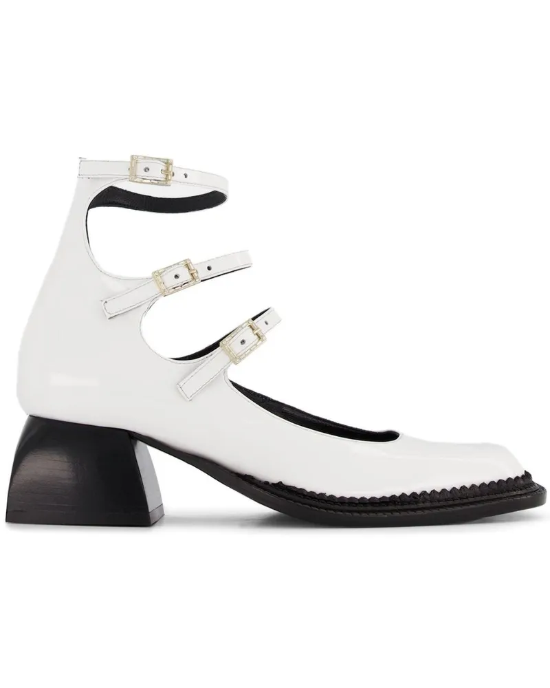 NODALETO Pumps aus Lackleder - Weiß Weiß
