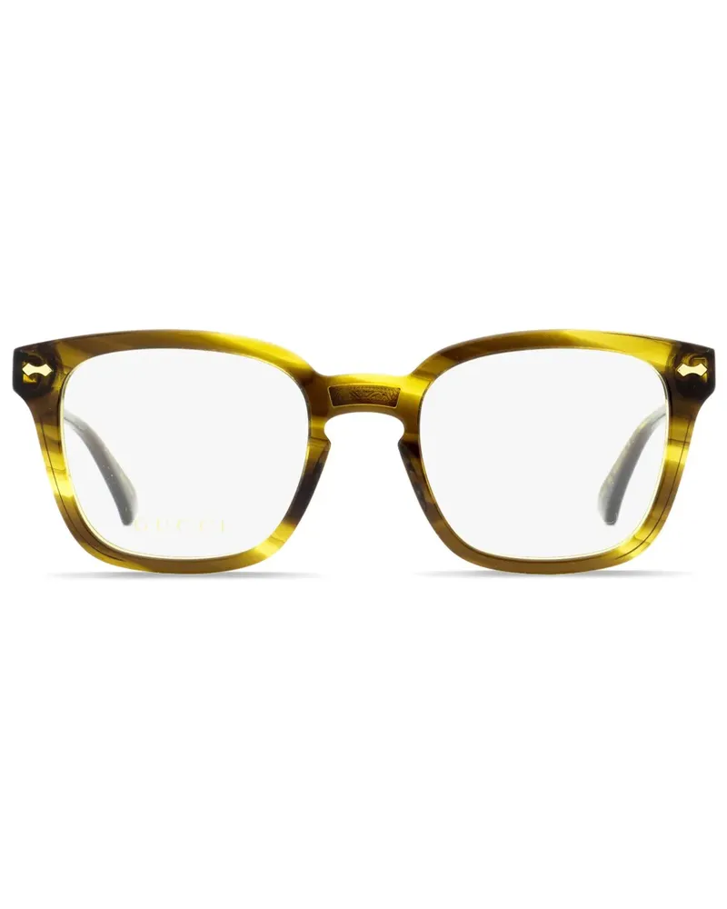 Gucci Eckige Brille in Schildpattoptik - Braun Braun