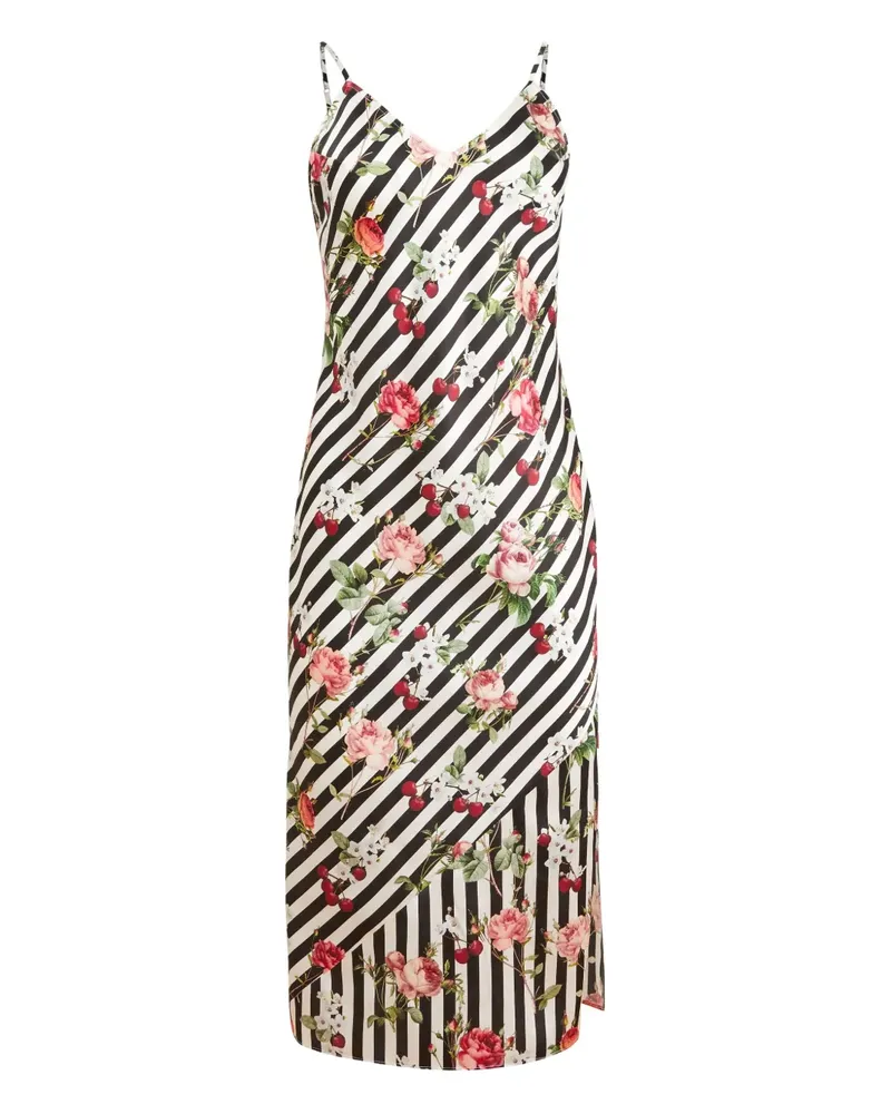 Fleur Du Mal Kleid mit Blumen-Print - Schwarz Schwarz
