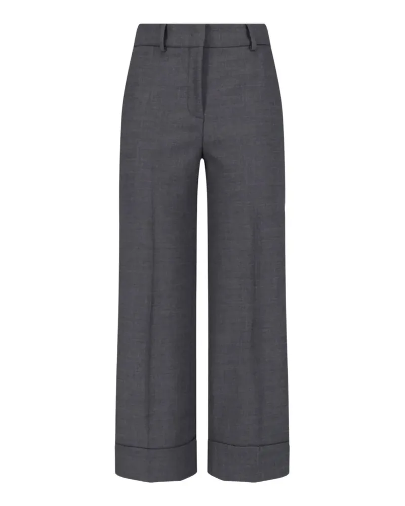 Incotex pressed-crease turned-up-hem trousers - Grau Grau