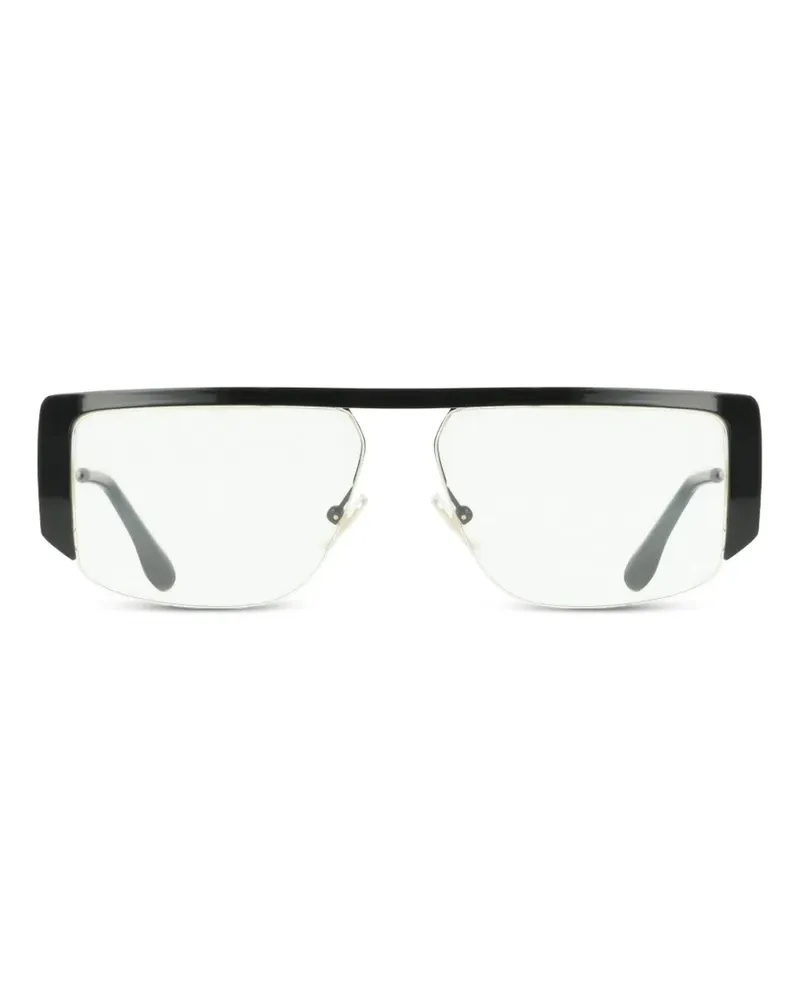 Victoria Beckham Sonnenbrille mit eckigem Gestell - Schwarz Schwarz