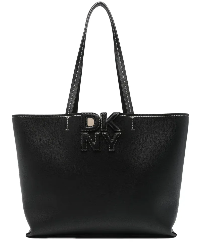 DKNY Nicole Tote Bag mit Logo-Schild - Schwarz Schwarz