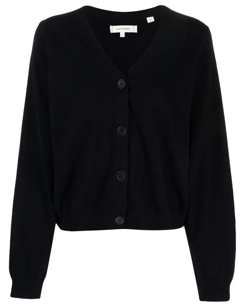Chinti & Parker Cropped-Cardigan mit V-Ausschnitt - Blau Blau
