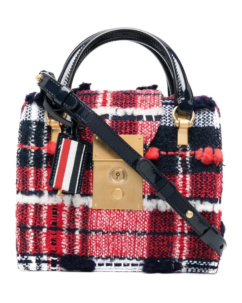 Thom Browne Mini Mrs. Thom Madras Handtasche - Rot Rot
