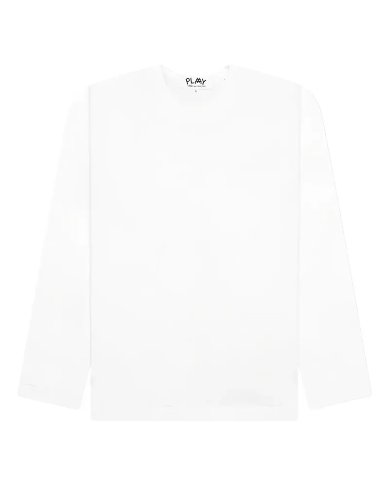 Comme des Garçons x The Artist Invader Langarmshirt mit Herz-Patch - Weiß Weiß
