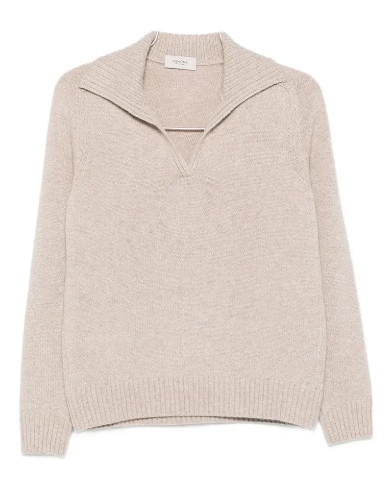 AGNONA turtleneck collar sweater - Nude Nude