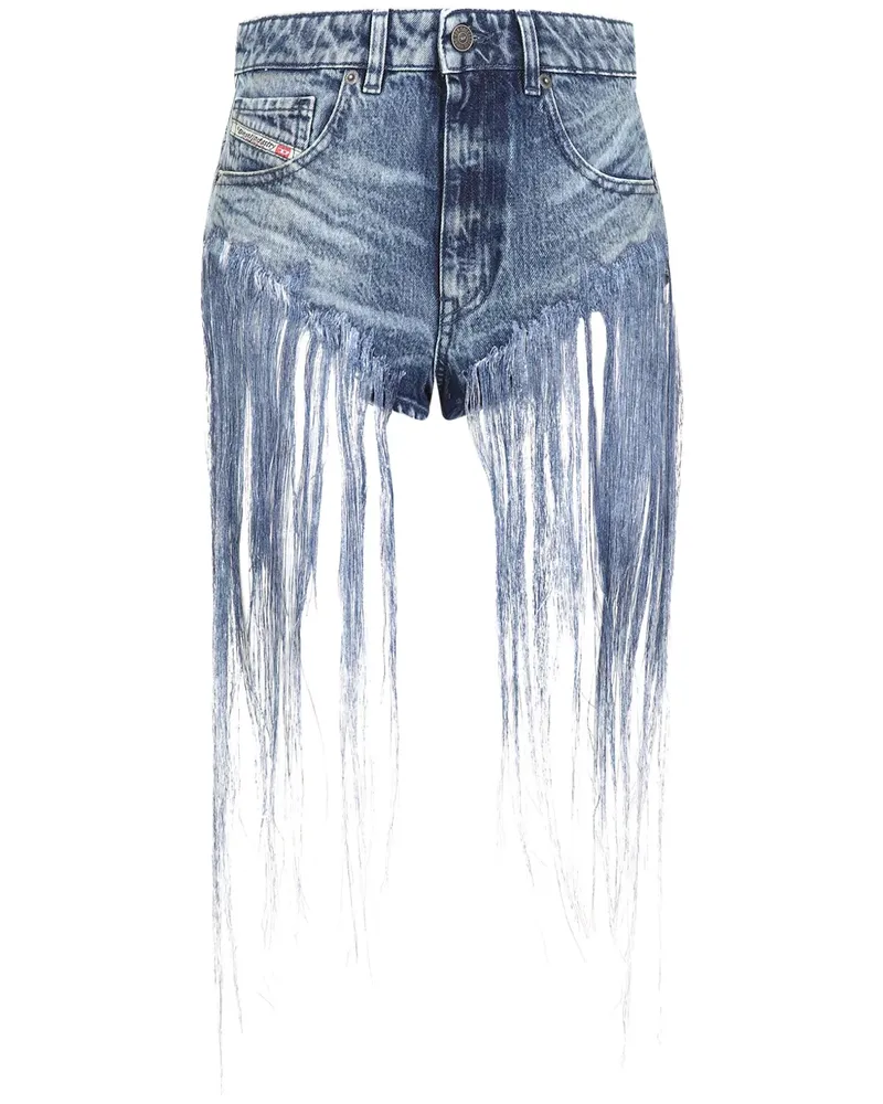Diesel Shorts mit Fransen - Blau Blau