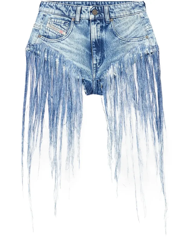 Diesel Shorts mit Fransen - Blau Blau