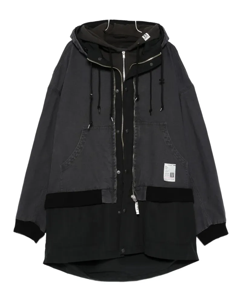 MIHARAYASUHIRO hooded zip coat - Grau Grau