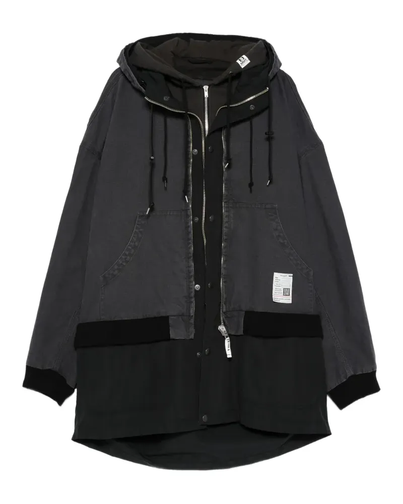 MIHARAYASUHIRO hooded zip coat - Grau Grau