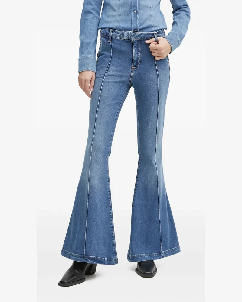 Liu Jo Schlagjeans mit Einsätzen - Blau Blau