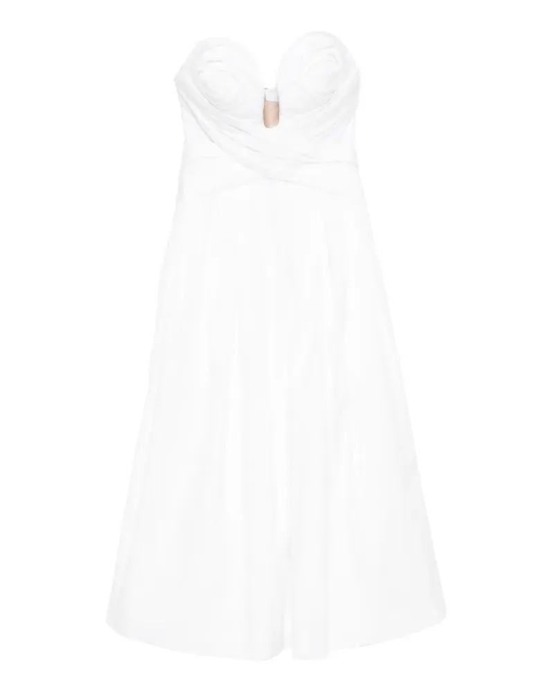 Carolina Herrera New York strapless midi dress - Weiß Weiß