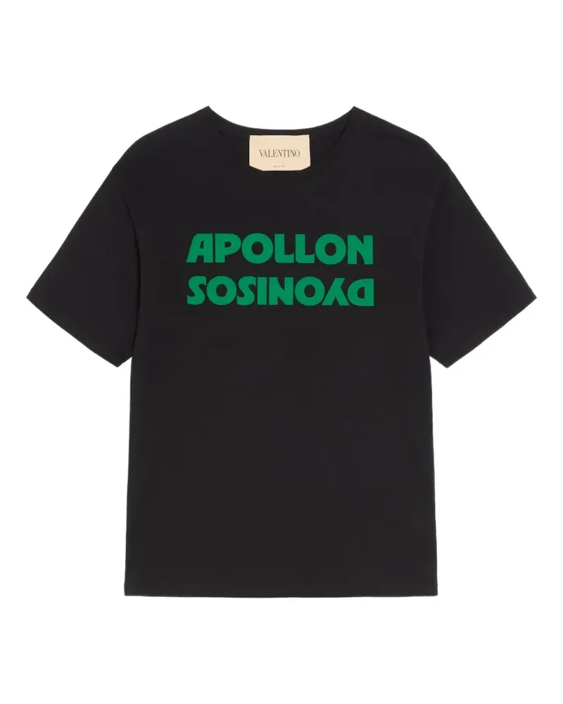 Valentino Garavani cotton T-Shirt with Apollon/Dyonisos print - Schwarz Schwarz