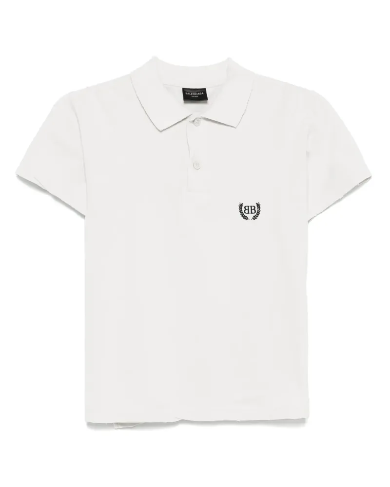 Balenciaga Poloshirt mit Logo-Stickerei - Grau Grau