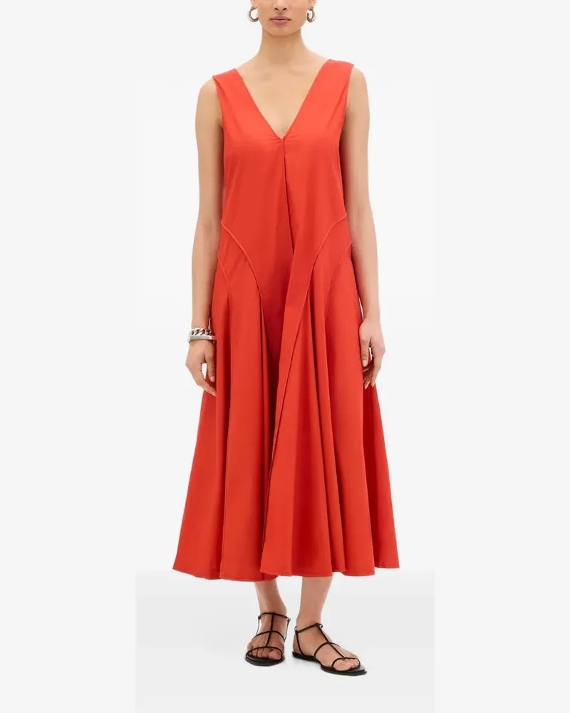 Another Tomorrow pleated maxi dress - Rot Rot