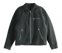 Wildlederjacke mit Reißverschluss - Grau