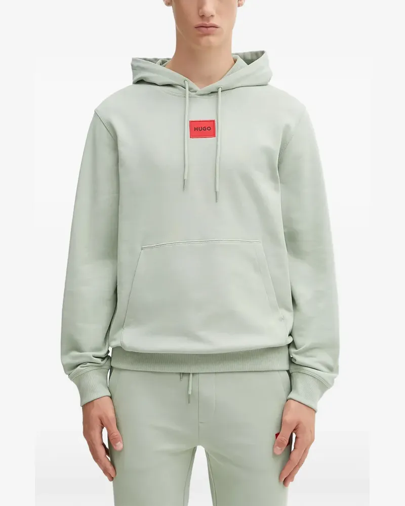 HUGO BOSS Hoodie mit Logo-Patch - Grün Grün