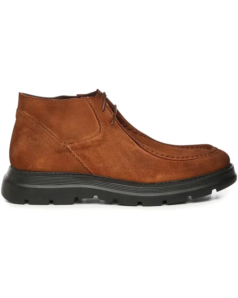 Giuliano Galiano suede lace-up boots - Braun Braun