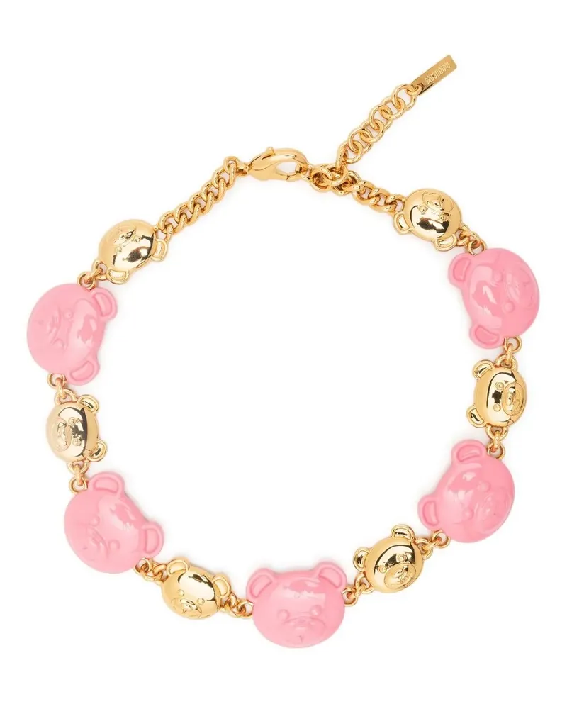 Moschino Choker mit Teddy - Rosa Rosa