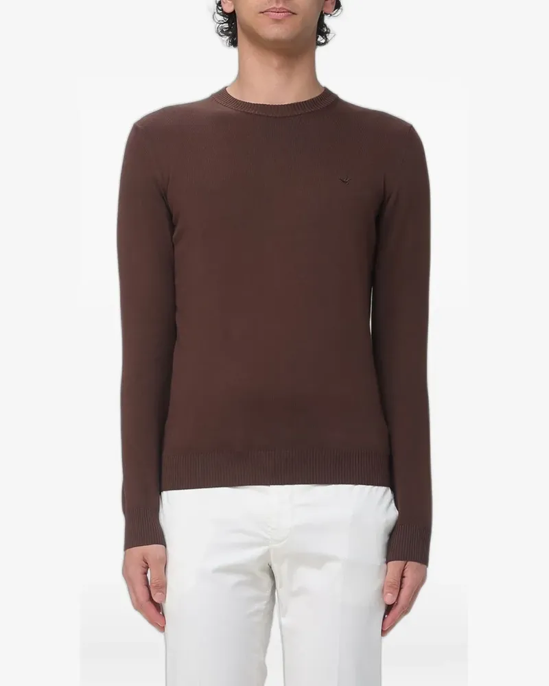 Brooksfield logo-embroidered sweater - Braun Braun