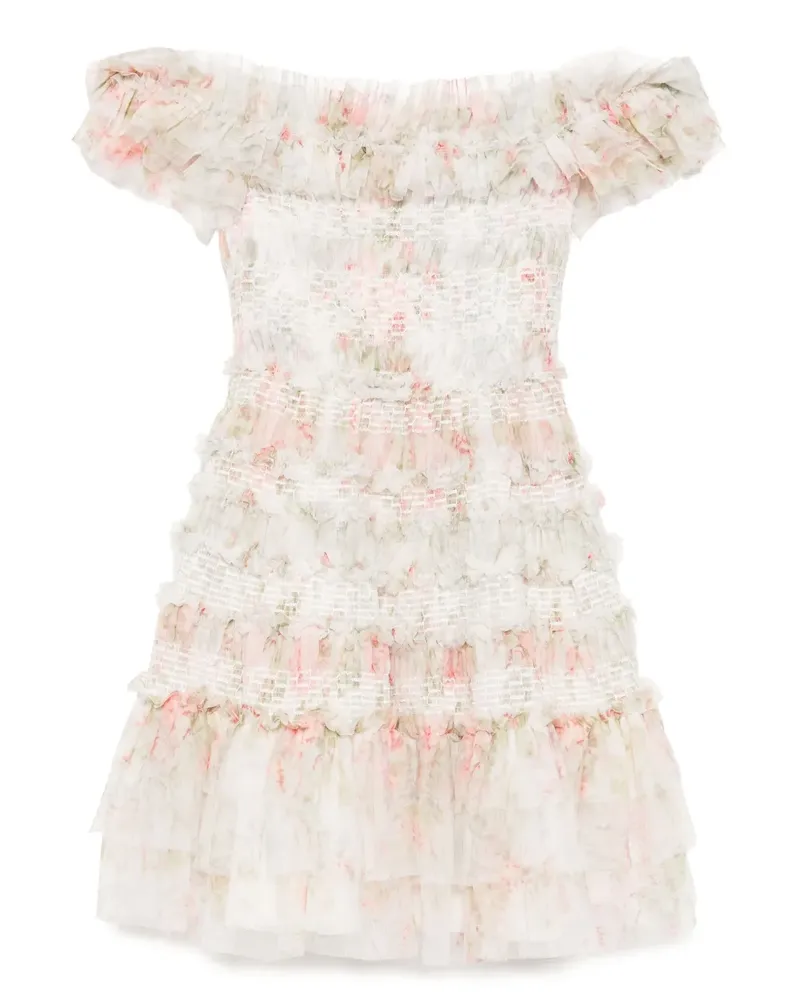 Needle & Thread Kleid mit Blumen-Print - Rosa Rosa