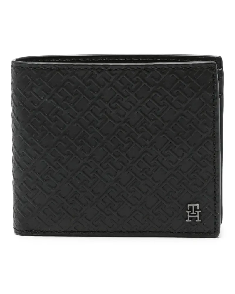 Tommy Hilfiger Portemonnaie mit Monogramm-Prägung - Schwarz Schwarz