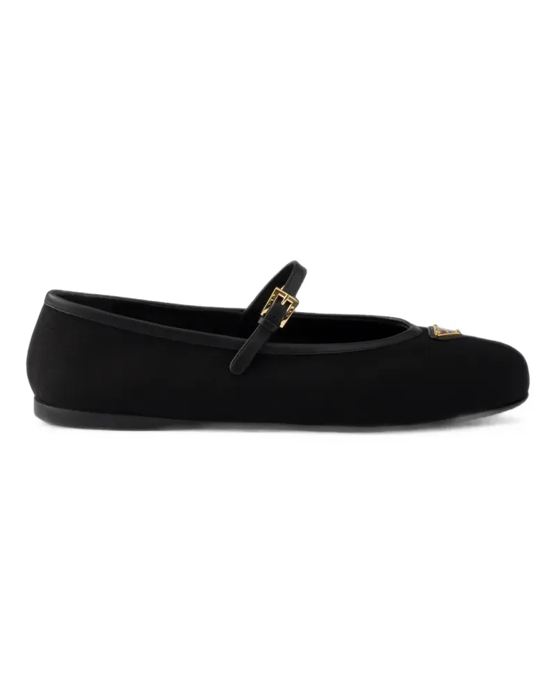 Prada Ballerinas aus Stoff - Schwarz Schwarz