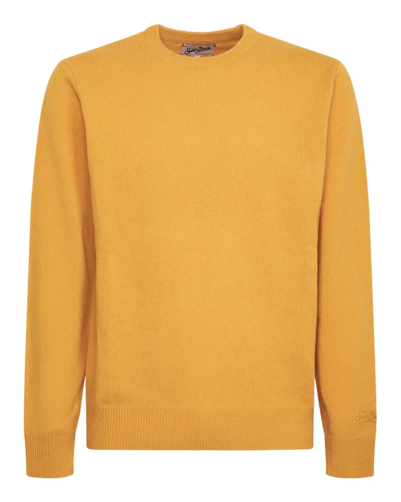 MC2 Saint Barth logo-embroidered crew-neck sweater - Gelb Gelb