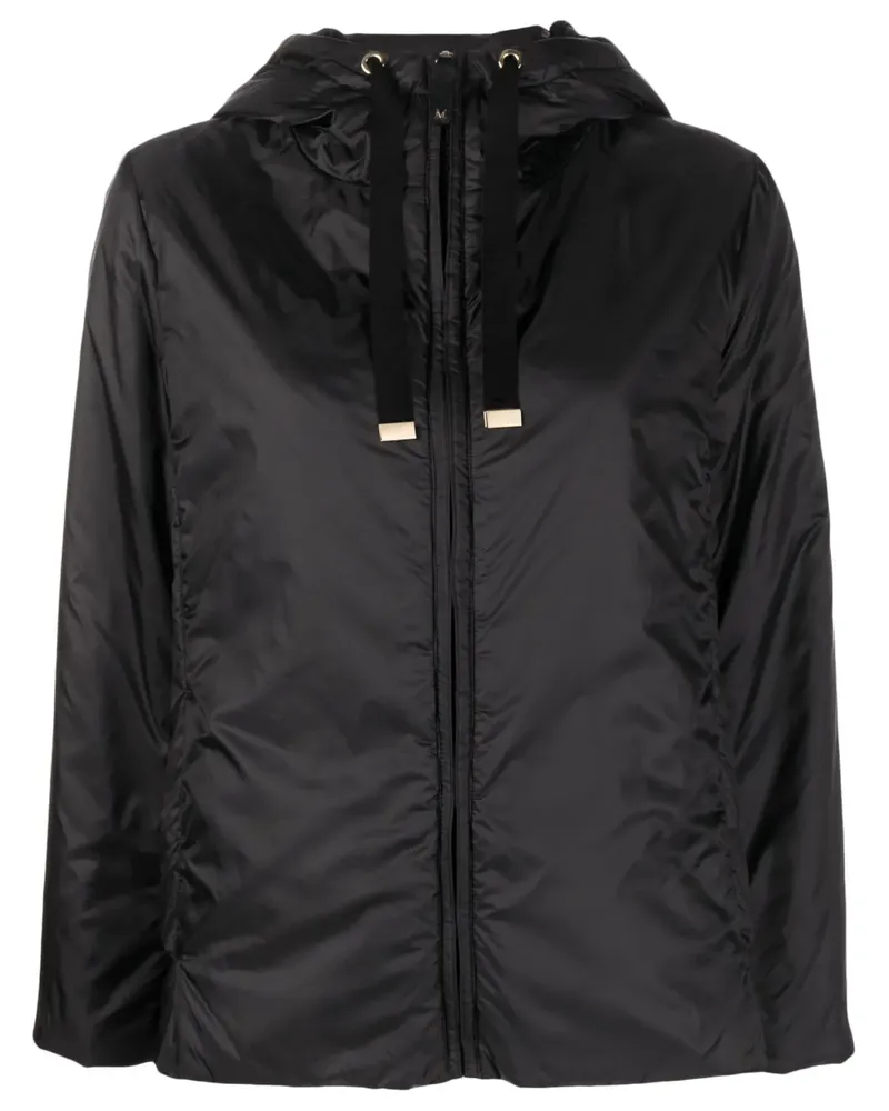 Max Mara Klassische Kapuzenjacke - Schwarz Schwarz