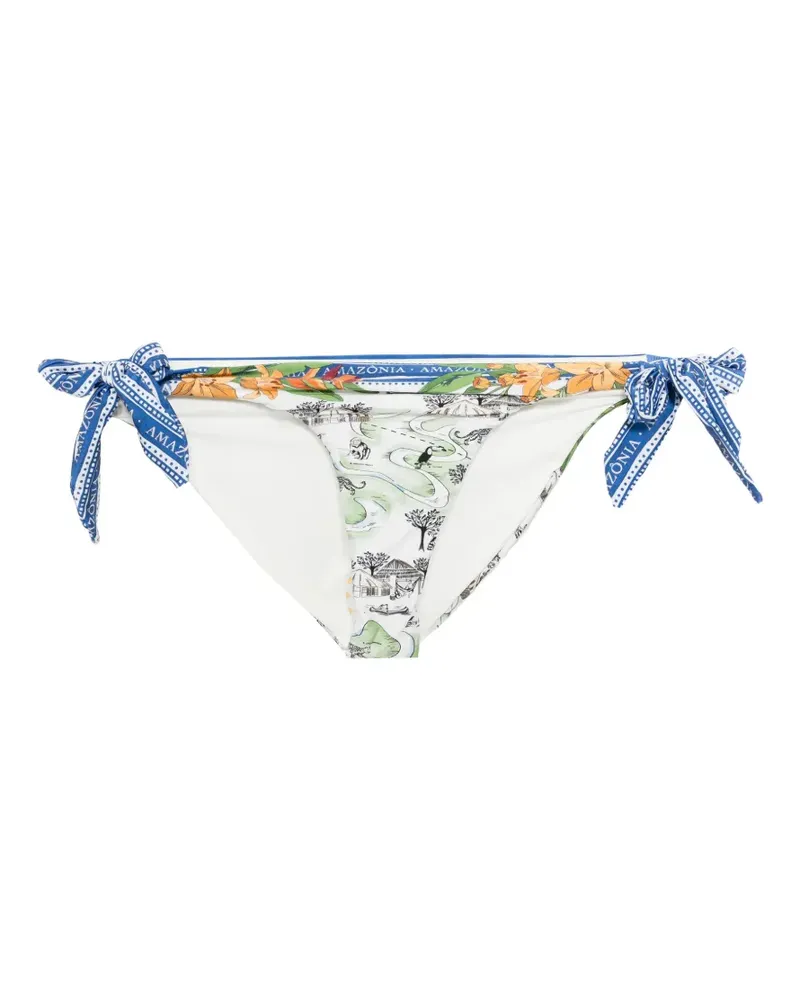 FARM Rio Bikinihöschen mit grafischem Print - Weiß Weiß