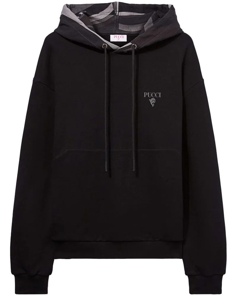 Emilio Pucci Hoodie mit Marmo-Print - Schwarz Schwarz