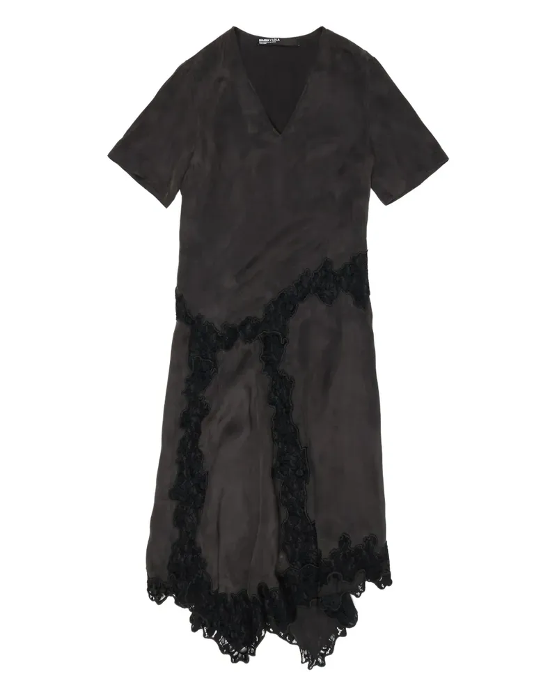 BIMBA Y LOLA Spitzenkleid mit V-Ausschnitt - Schwarz Schwarz