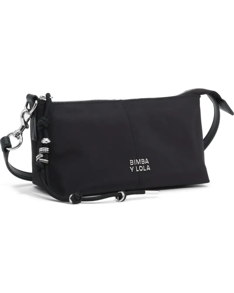 BIMBA Y LOLA Kleine Umhängetasche aus Nylon - Schwarz Schwarz