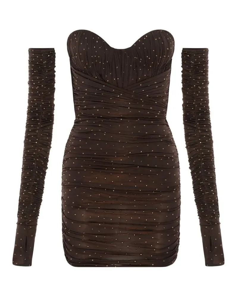 Alex Perry Minikleid mit Raffungen - Braun Braun