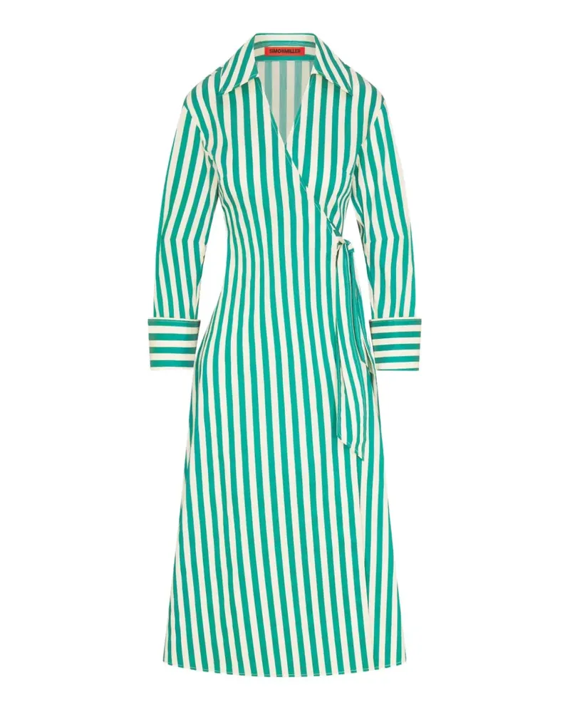 Simon Miller Gestreiftes Anya Maxikleid - Grün Grün